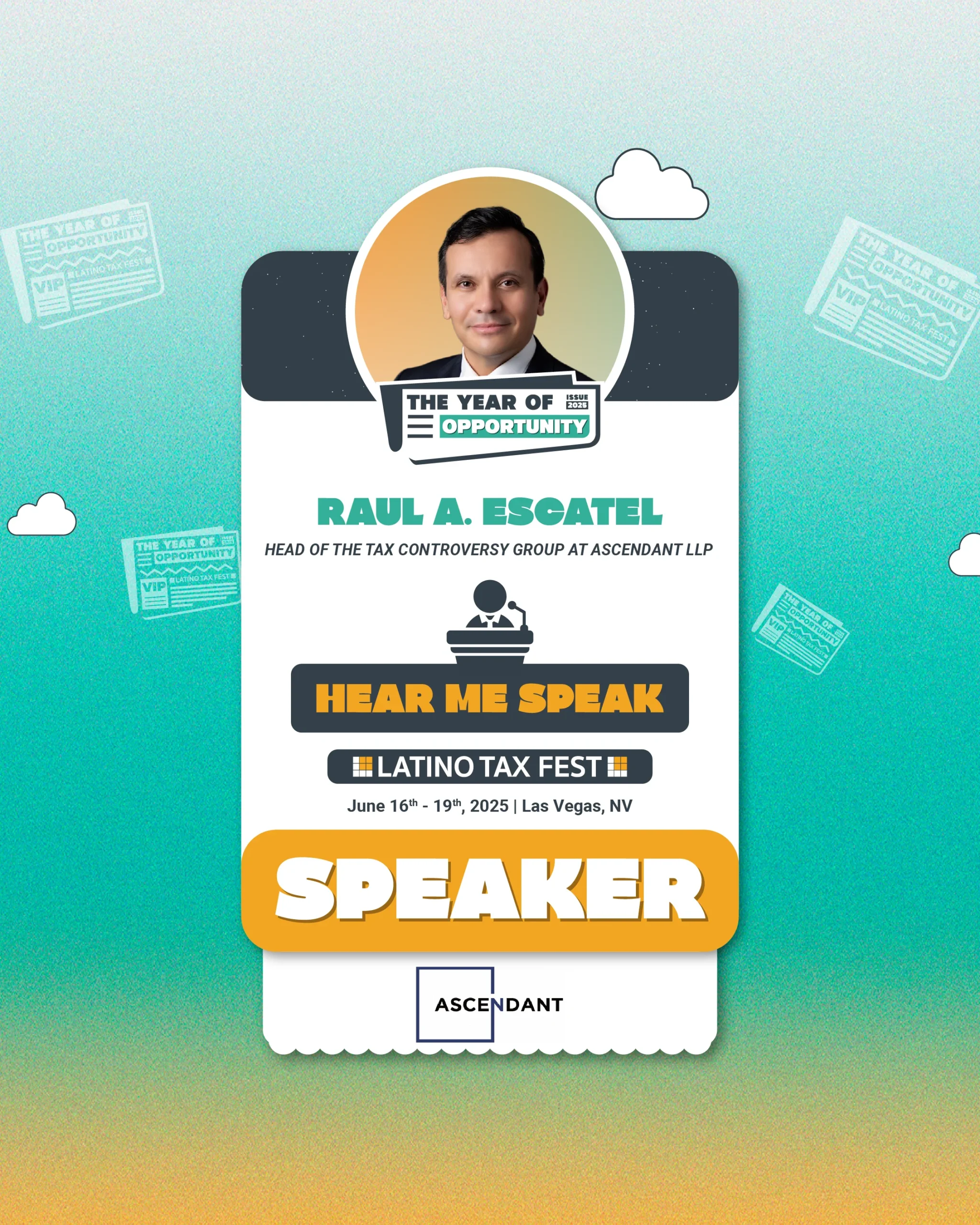 Latino Tax Fest Speaker Raul Escatel