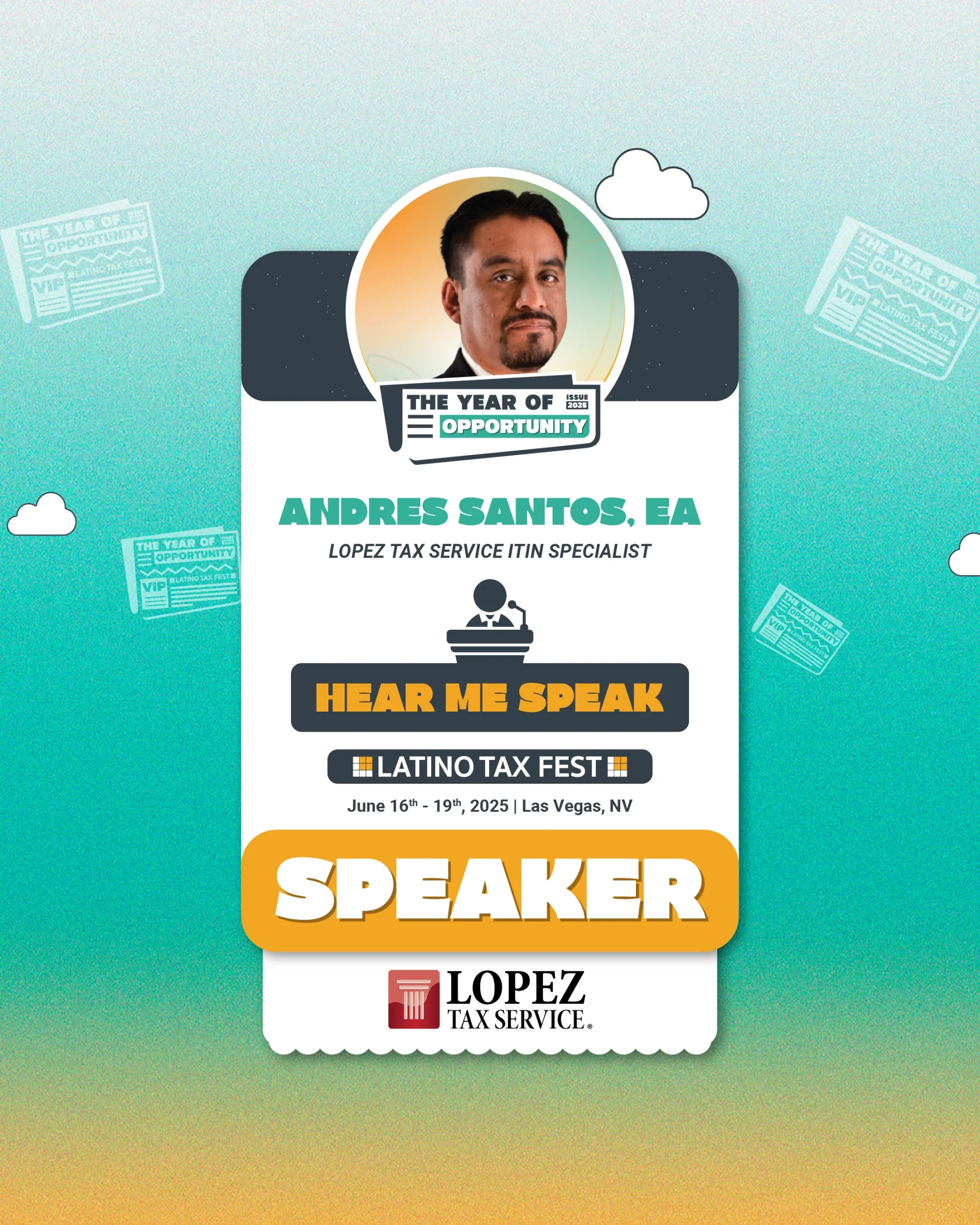 Latino Tax Fest Speaker Andres Santos